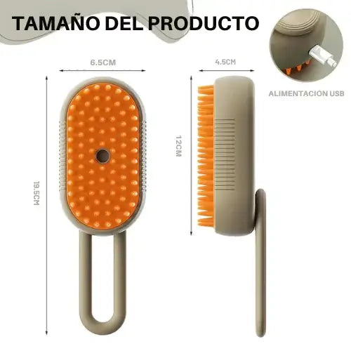 PetMaster™ Cepillo vapor de masaje para mascota 3 en 1