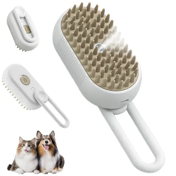 PetMaster™ Cepillo vapor de masaje para mascota 3 en 1
