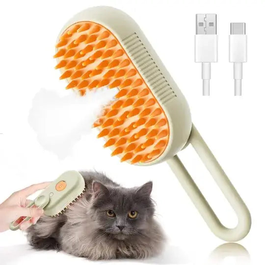 PetMaster™ Cepillo vapor de masaje para mascota 3 en 1