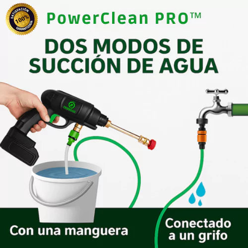PowerClean PRO™   Pistola de Limpieza Alta Presión+2 Baterias