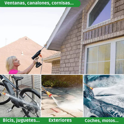 PowerClean PRO™   Pistola de Limpieza Alta Presión+2 Baterias